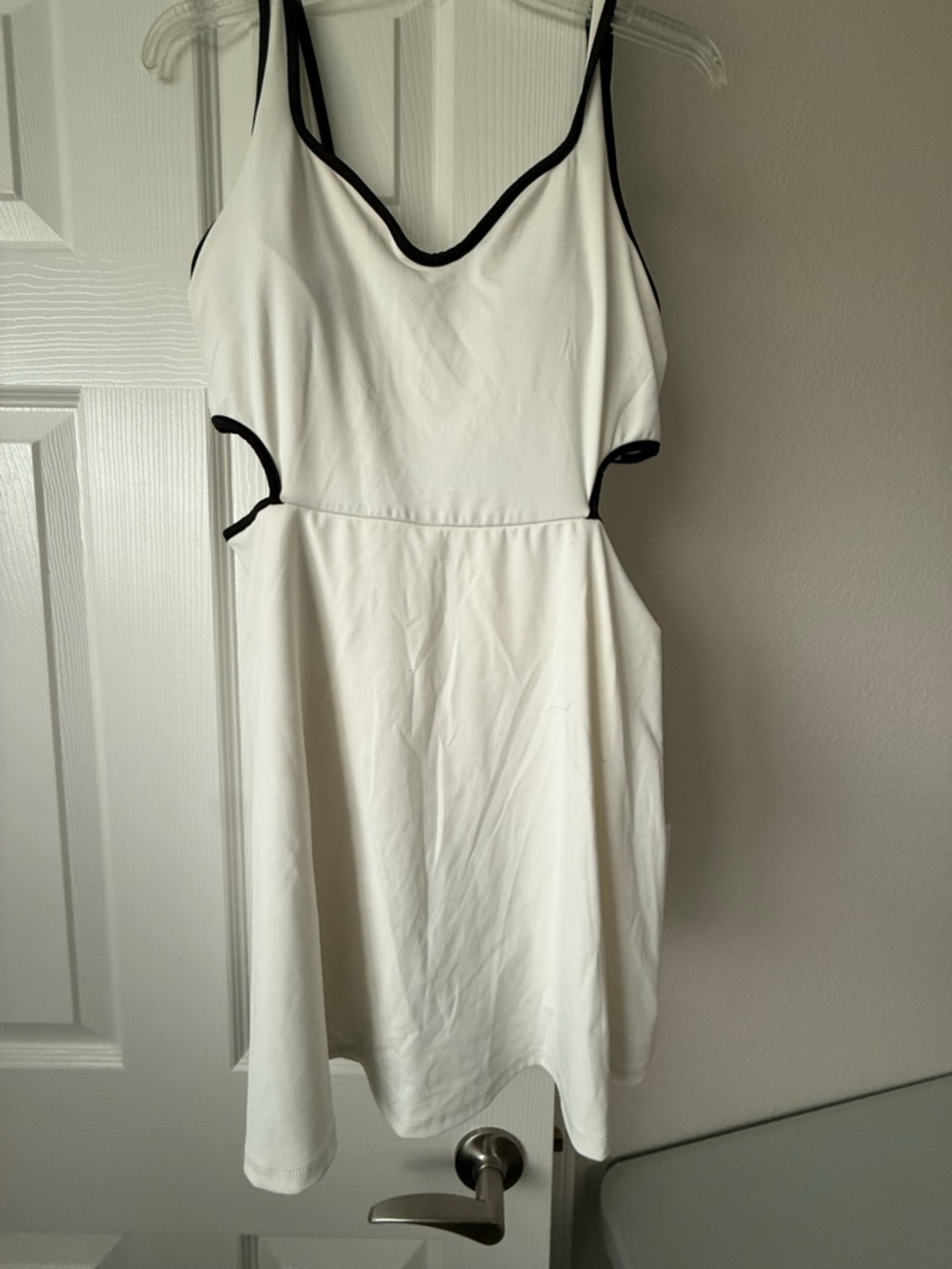 Old Navy Active White Sports Bra with Black Trim